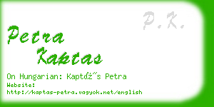 petra kaptas business card